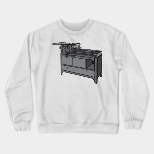 Vandercook Printing Press Illustration Crewneck Sweatshirt